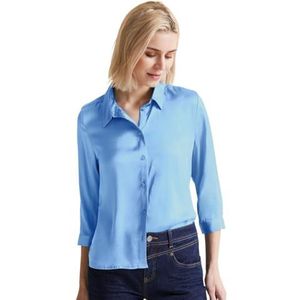Street One Satijnen shirt voor dames, Light Spring Blue, 40