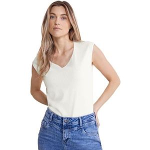 Street One LTD QR heart shape - Dames T-shirt - off white - Maat 42