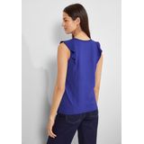 Street One - Débardeur - Blauw - Met Volants - Voor Vrouwen