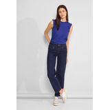 Street One - Débardeur - Blauw - Met Volants - Voor Vrouwen