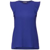 Street One - Débardeur - Blauw - Met Volants - Voor Vrouwen