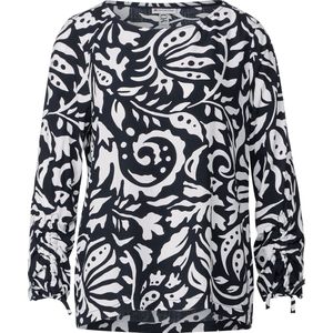 Long Sleeve Blouse - Blauw - Viscose - Dames