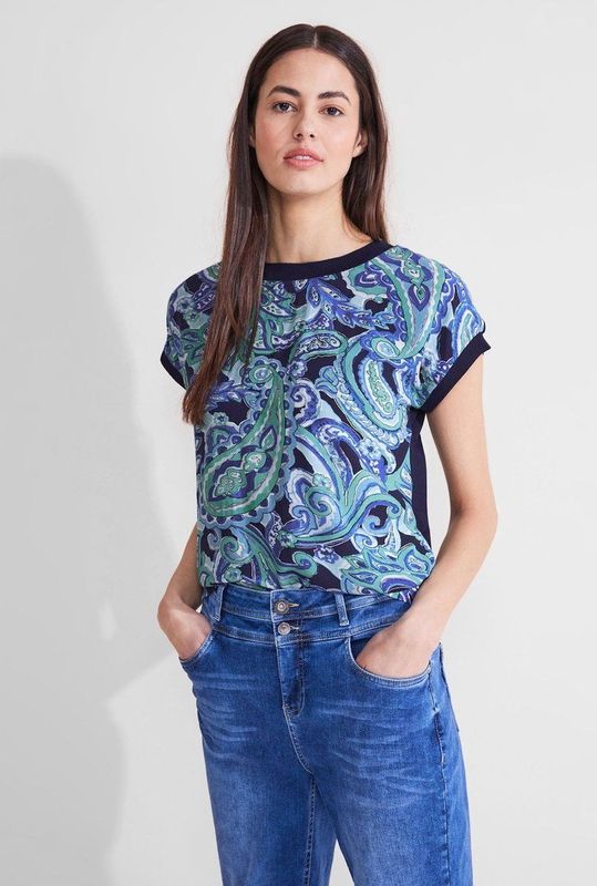 Street One - A321159 - LTD QR printed mat-mix shirt