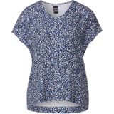 Street One printed v-neck mat-mix shirt Dames T-shirt - intense royal blue