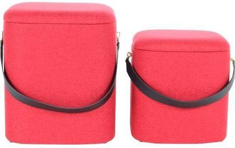Kayoom Hocker »Arabella 225 2er-Set, abnehmbare Sitzfläche, Lagerfläche im Inneren«, (Set, 2 St.), stapelbar, gepolstert, mit Stauraum, abgerundete quadratische Form
