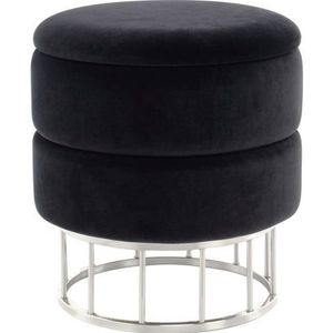 Kayoom Stauraumhocker »Hocker Zero 525, Sitzhocker mit Komfort,runde, moderne Form«, (1 St.), glamourös, elegant, mit Stauraum, Bezug aus samtweichem Stoff
