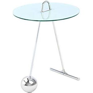 One Couture Bijzettafel stalen tafel 46x46x60cm zilver/wit