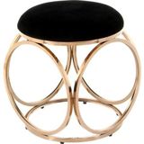 Kayoom Sitzhocker "Hocker Whitney 325,Hocker mit offenem Design, Gestell aus Metall", (1 St.), glamourös, hochwertig, pflegeleicht, rundes Sitzkissen