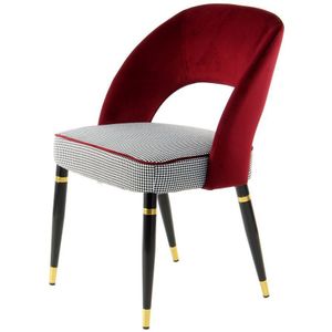 Lalee.Avenue Laleeavenue Courtney 525 stoel set van 2 rood/goud - goud R6T76-RED