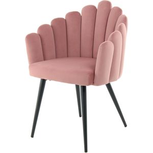 Eetkamerstoel Jeane 525 Oud roze | Velvet | Luxe Eetkamerstoel met armleuning | Richmond stijl