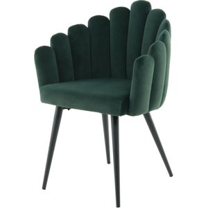 Eetkamerstoel Jeane 525 Groen | Velvet | Luxe Eetkamerstoel met armleuning | Richmond stijl