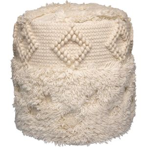 Hearthome - Bohist Poef - Beige - Wol