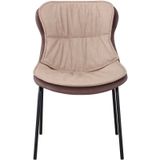 Lalee Avenue Brady 225 stoel (LxBxH) 64 x 54 x 84 cm - Beige / lichtbruin