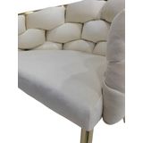 Lalee.Avenue Laleeavenue Grace 125 stoel set van 2 cr�ème / goud - goud CH307-CRE-GLD