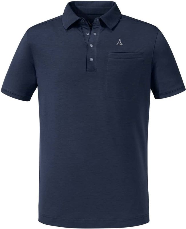Schöffel - Ramseck - Poloshirt - Blauw - 77% Polyester, 18% Lyocell, 5% Elastaan