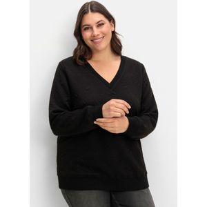Sheego Sweatshirt Große Größen mit Steppmuster und V-Ausschnitt