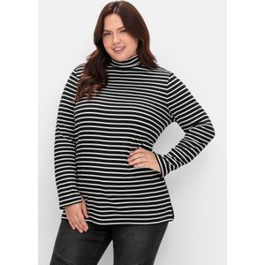 Sheego Rollkragenshirt "Große Größen", in Rippqualität