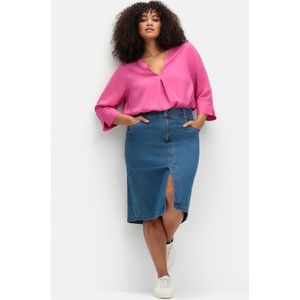 Schmaler Jeansrock im Curvy-Schnitt MANUELA, blue Denim, Gr.40