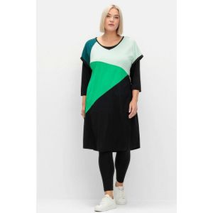 SHEEGO Jurk  groen / petrol / pastelgroen / zwart
