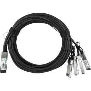 BlueOptics X4DACBL3 compatibele BlueLAN QSFP DAC SC253501K3M30, Zendontvangers, Zwart