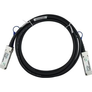 CBO Viavi QSFP28-DAC-1M Compatibele BlueLAN DAC QSFP28 SC282801L1M30, Zendontvangers, Zilver, Zwart