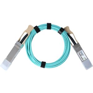 BlueOptics Extreme Networks 100G-QSFP-AOC-15M Compatibel AOC QSFP28 BO282803L15M, Zendontvangers, Blauw