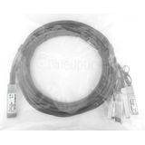 BlueLAN - 40G-QSFP-4SFP-C-5M - Passieve DAC Kabel - Zwart - 5 Meter