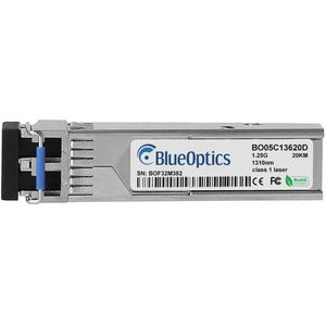 BlueOptics Grandstream F-SM1310-20KM-1.25G kompatibler SFP BO05C13620D, Zendontvangers, Zilver
