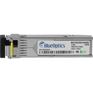 CBO Moxa SFP-1G10BLC compatibele BlueOptics SFP BO15C5531620D, Zendontvangers, Zilver
