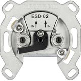 Kathrein ESD 02 Antennedoos FM, Satelliet, TV, UHF, VHF Enkele aansluitdoos