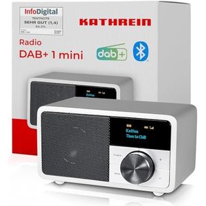 Kathrein DAB+ 1 mini si DAB+/UKW met Bluetooth (VHF, DAB+, Bluetooth), Radio, Zilver