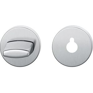 FSB 0 12 1735 00031 6204 Rozet deurrozet rond AGL met grendpen 8 mm, beschermrozet voor wc-deurslot, mat roestvrij staal, zilver