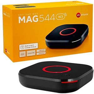 HB-DIGITAL MAG 544w3 Original Infomir & HD Digital 4K Set Top Box Multimedia Player Internet TV IP ontvanger UHD 60FPS 2160p @60FPS HDMI 2.1 4K en HEVC ARM Cortex-A35 + HDMI-kabel