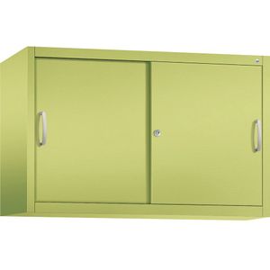 C+P ACCURADO opzetkast met schuifdeuren, 1 legbord, h x b x d = 790 x 1200 x 400 mm, felgroen