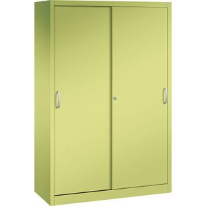 C+P ACURADO schuifdeurkast, 4 legborden, h x b x d = 1950 x 1200 x 500 mm, felgroen