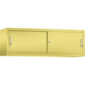 C+P ACCURADO opzetkast met schuifdeuren, h x b x d = 500 x 1600 x 400 mm, zwavelgeel