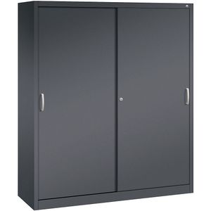 ACURADO schuifdeurkast, 6 legborden, 2 lockers, h x b x d = 1950 x 1600 x 500 mm C+P