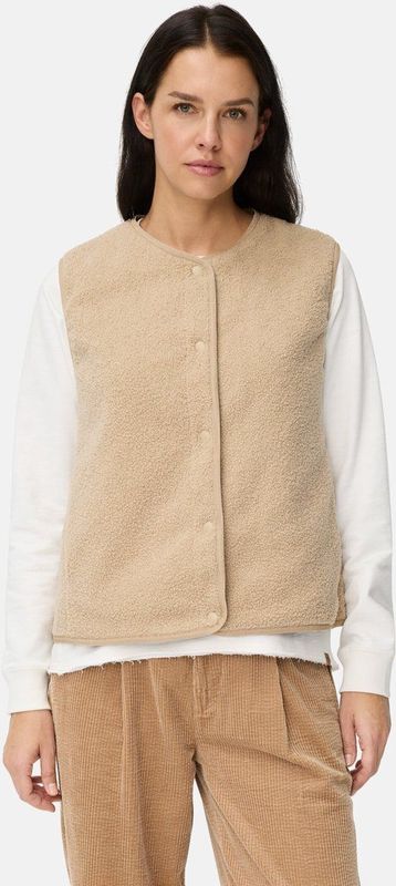 camel active - Fleece Vest - Kasjmier - Met Knoopsluiting