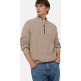 camel active Gebreide Troyer met gemêleerde structuur - Maat menswear-M - Haver
