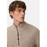 camel active Gebreide Troyer met gemêleerde structuur - Maat menswear-M - Haver