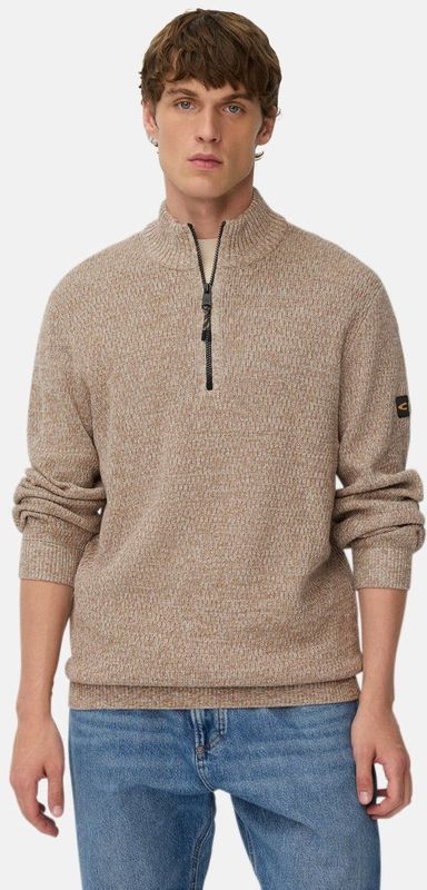 camel active Gebreide Troyer met gemêleerde structuur - Maat menswear-M - Haver