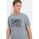 camel active - T-Shirt - Steenblauw - Sneldrogend