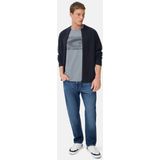 camel active - T-Shirt - Steenblauw - Sneldrogend