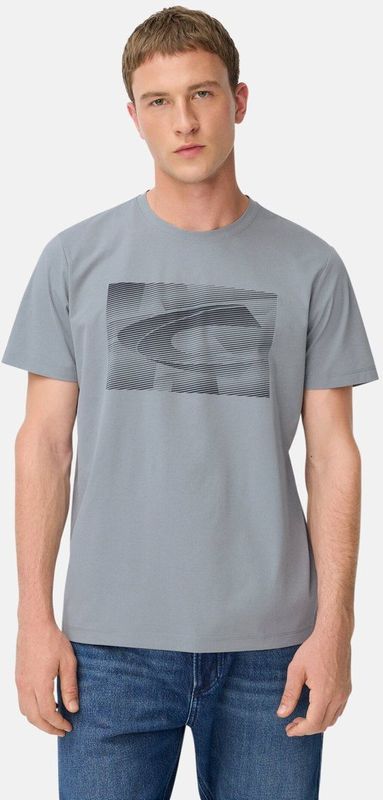 camel active - T-Shirt - Steenblauw - Sneldrogend