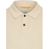 Camel Active - Gebreid Poloshirt - Lichtgrijs - Katoen