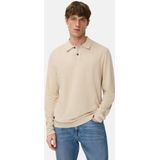 Camel Active - Gebreid Poloshirt - Lichtgrijs - Katoen