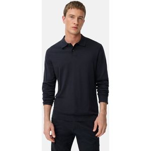 camel active - Poloshirt - Dark navy - Lange Mouwen - Met Ribboorden