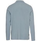 Poloshirt - Blauw - Katoen/Polyester/Elastaan - Lange Mouwen