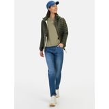 camel active Lichtgewicht gewatteerde jas gemaakt van gerecycled polyamide - Maat womenswear-34 - Donker Groen