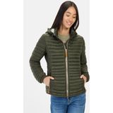 camel active Lichtgewicht gewatteerde jas gemaakt van gerecycled polyamide - Maat womenswear-34 - Donker Groen